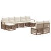vidaXL Gartensofa-set 9 pcs Beige Poly-Rattan