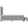 vidaXL Boxspringbett mit Matratze Hellgrau 120 x 200 cm Stoff