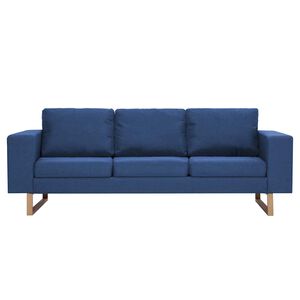 vidaXL 3-Sitzer-Sofa Stoff Blau