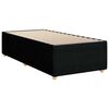 vidaXL Boxspringbett mit Matratze Schwarz 90x200 cm Stoff