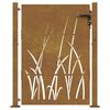 vidaXL Gartentor 100x150 cm Cortenstahl Gras-Design