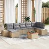 vidaXL Garten-Sofa-Set 8 pcs Beige und Hellgrau