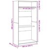 vidaXL Kleiderschrank mit Regal Schwarz Eichen-Optik 100 x 50 x 200 cm