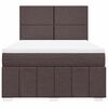 vidaXL Boxspringbett mit Matratze Dunkelbraun 140x190 cm Stoff
