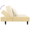 vidaXL Schlafsofa 2-Sitzer mit 2 Kissen Creme Samt