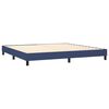 vidaXL Boxspringbett mit Matratze & LED Blau 200x200 cm Stoff