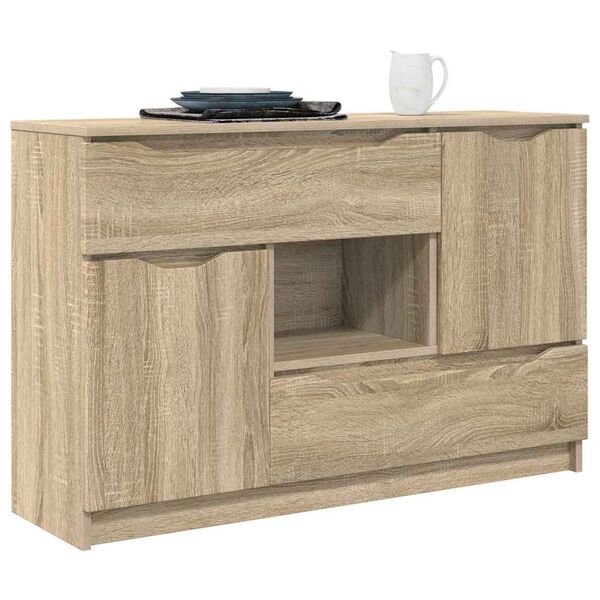 vidaXL Sideboard Sonoma-Eiche 100 x 30 x 65,6 Holzwerkstoff