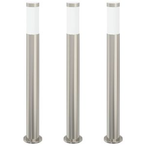 vidaXL Pollerleuchten 3er 80 cm Edelstahl IP44