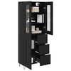 vidaXL Highboard Schwarz Eichen-Optik 69,5 x 34 x 90 cm Holzwerkstoff