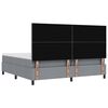 vidaXL Boxspringbett mit Matratze Hellgrau 200 x 200 cm Stoff