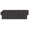 vidaXL zaunset 11 Stk. 1830 x 186 cm WPC und Aluminium Schwarz