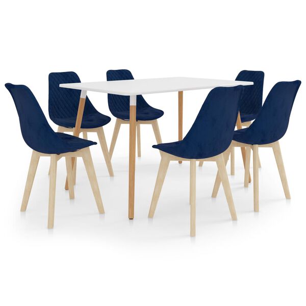 vidaXL 7-tlg. Essgruppe Blau