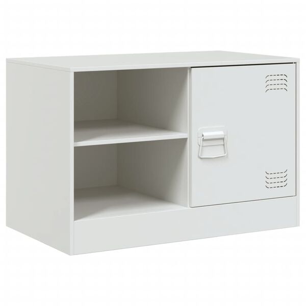 vidaXL TV-Schrank Wei&szlig; 67x39x44 cm Stahl