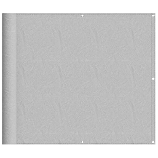 vidaXL Balkon-Sichtschutz Hellgrau 90x800 cm 100 % Polyester-Oxford
