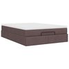vidaXL Ottoman-Bett mit Matratze Dunkelbraun 140x200 cm Stoff