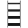 vidaXL B&uuml;cherregal 4 Regalb&ouml;den Schwarz 60&times;27,6&times;124,5 cm Holzwerkstoff
