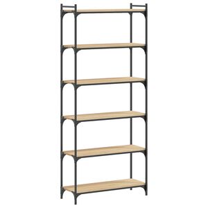 vidaXL B&uuml;cherregal 6 B&ouml;den Sonoma-Eiche 80x30x188 cm Holzwerkstoff