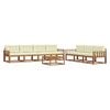 vidaXL Outdoor-Sofagarnitur 8 stk. Natur und Creme