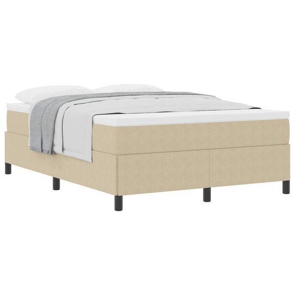 vidaXL Boxspringbett Grau-Gr&uuml;n 140 x 200 cm Samt