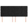 vidaXL Kopfteil Schwarz 200 x 7 x 118/128 cm Samt