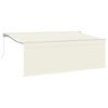 vidaXL Ausziehbare Markise Creme 400 x 200 cm Polyester und Aluminium