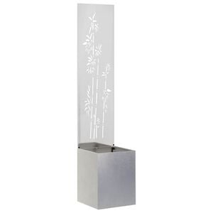 vidaXL Garten Sichtschutz-Leinwand Silber 32 x 32 x 150 cm Edelstahl