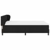 vidaXL Boxspringbett mit Matratze Schwarz 140 x 190 cm Stoff