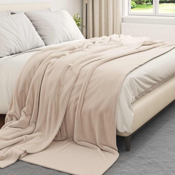 vidaXL Wohndecken 6 pcs Beige 240 x 270 cm Fleece