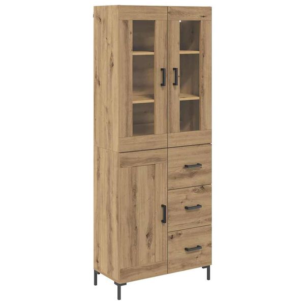 vidaXL Highboard mit Schubladen 2 pcs Artisan-Eiche Holzwerkstoff