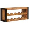 vidaXL Weinregal Braun 100 x 45 x 33 cm Massives grobes Mangoholz