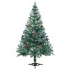 vidaXL K&uuml;nstlicher Weihnachtsbaum Gr&uuml;n 150 cm PVC und Stahl