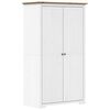 vidaXL Kleiderschrank BODO Wei&szlig; und Braun 99x53,5x173 cm Kiefernholz