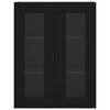 vidaXL Wandschrank Schwarz 69,5x34x90 cm