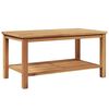 vidaXL Couchtisch mit Speicher Braun 90 x 50 x 45 cm Massivholz Teak