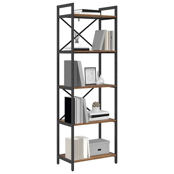 vidaXL B&uuml;cherregal Altholz 56 x 34 x 171 cm Holzwerkstoff