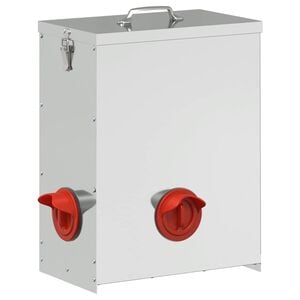 vidaXL H&uuml;hnerf&uuml;tterer Silber 32,5 x 20,5 x 43 cm 25 kg