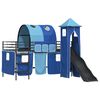 vidaXL Kinderloftbett Schwarz und Blau 79,5 x 200 cm Metall