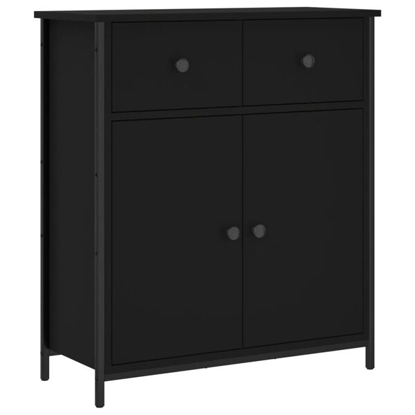vidaXL Sideboard Schwarz 70x30x80 cm Holzwerkstoff