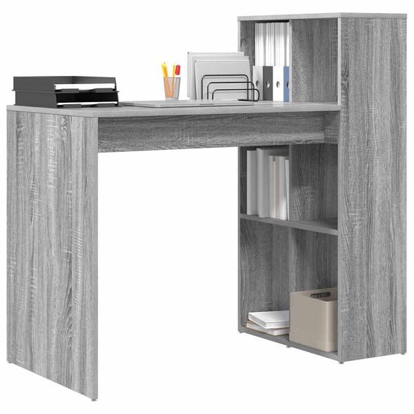 vidaXL Schreibtisch Graues Sonoma 108 x 55 x 103.5 cm Holzwerkstoff