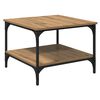 vidaXL Couchtisch Artisan-Eiche 55 x 55 x 40 cm Holzwerkstoff