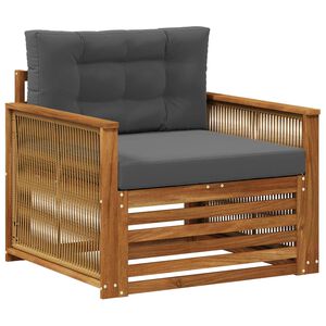 vidaXL Outdoor Mittelsofa Natur