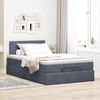 vidaXL Ottoman-Bett mit Matratze Dunkelgrau 120x200 cm Samt