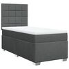 vidaXL Boxspringbett mit Matratze Dunkelgrau 100x200 cm Stoff