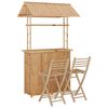 vidaXL 3-tlg. Bar-Set Bambus