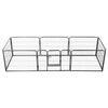 vidaXL Hunde-Laufgitter 8 Paneele Stahl 60 x 80 cm Schwarz