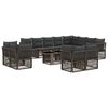 vidaXL Gartensofa-set 13 pcs Grau Poly-Rattan