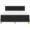 vidaXL Boxspringbett mit Matratze Schwarz 140 x 200 cm Stoff
