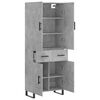 vidaXL Highboard Betongrau 69,5x34x180 cm Holzwerkstoff