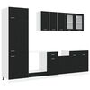 vidaXL K&uuml;cheneinheit Lyon 8 pcs Schwarze Eiche Holzwerkstoff