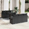 vidaXL Gartensofa-set mit Kissen 7 pcs Schwarz Poly-Rattan